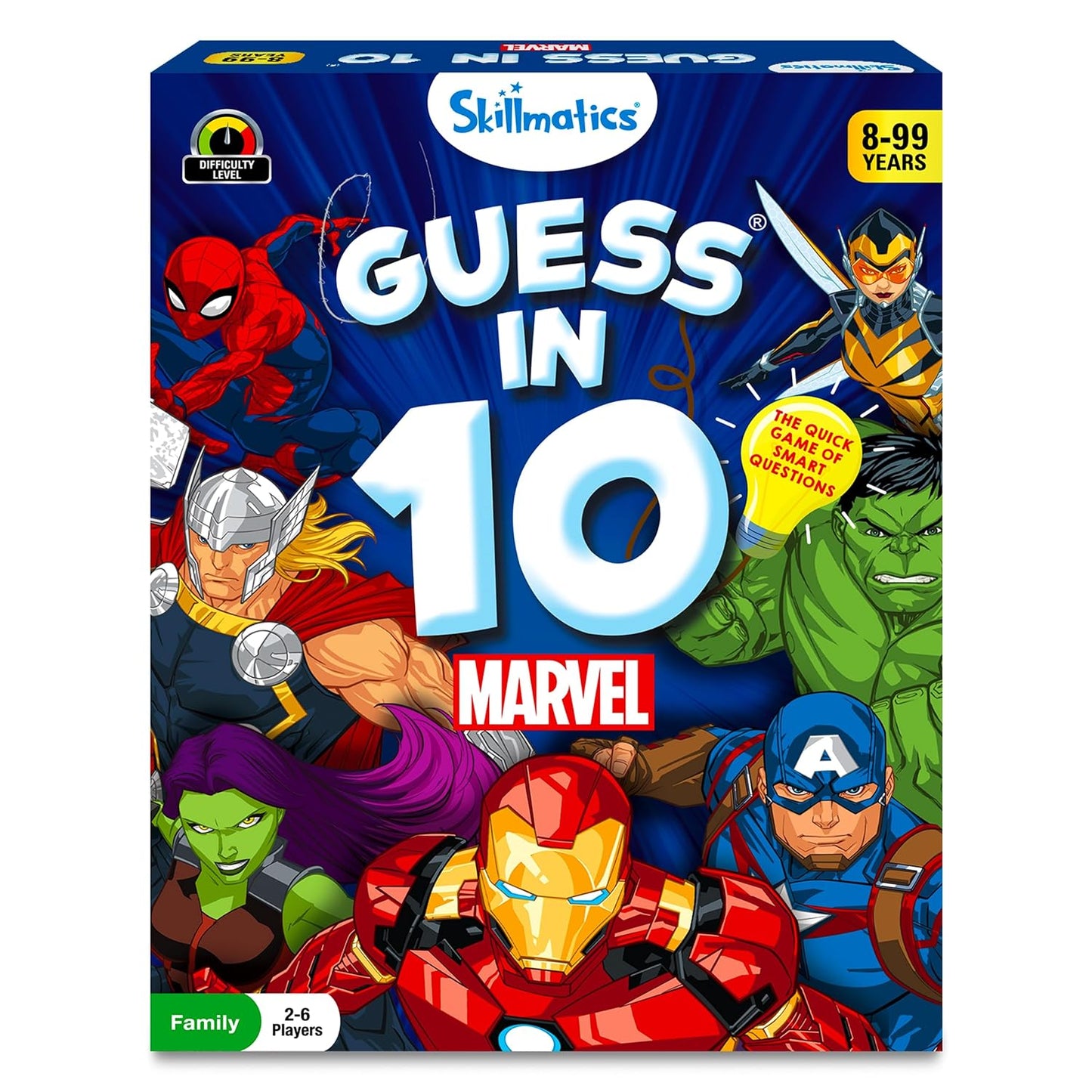 Skillmatics Guess in 10 Marvel, Perfect for Boys, Girls, Kids, Teens, Adults Who Love Card Games, Board Games, Toys, Avengers, Spiderman, Iron Man, Gifts for Ages 8-99 YRS