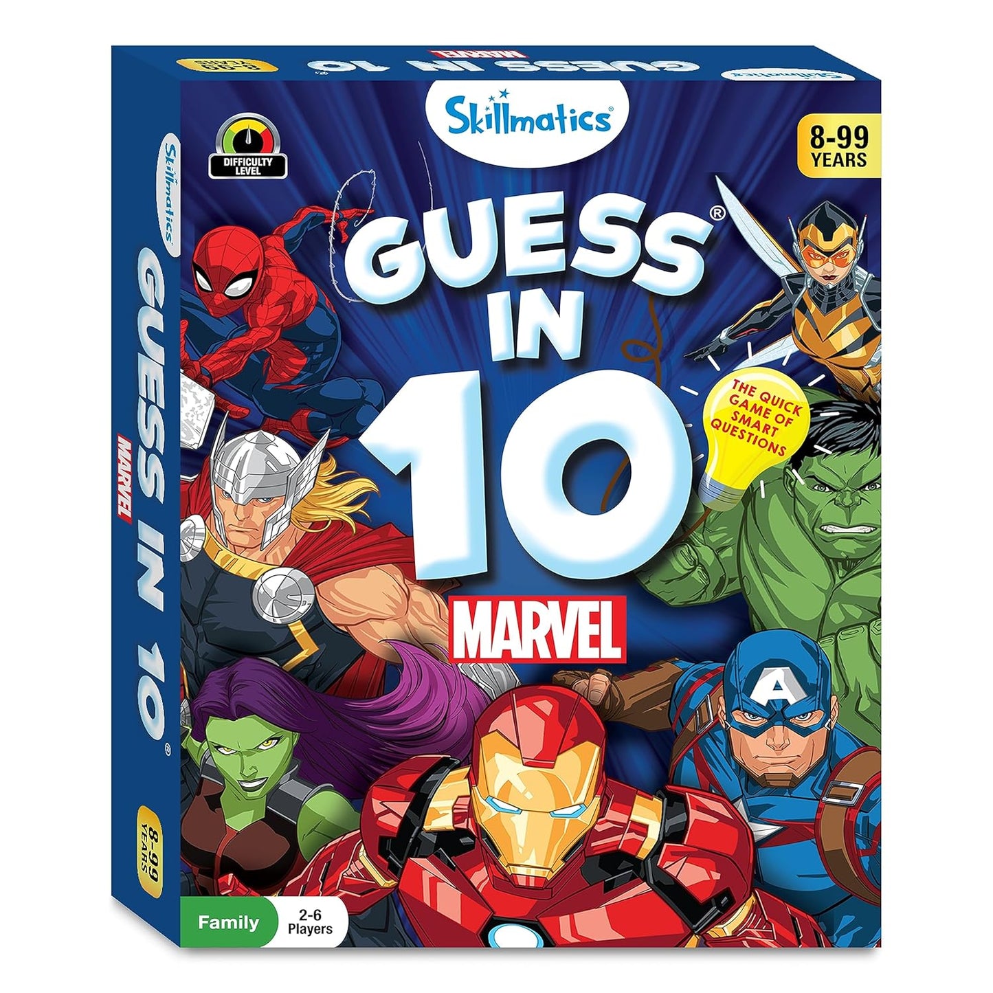 Skillmatics Guess in 10 Marvel, Perfect for Boys, Girls, Kids, Teens, Adults Who Love Card Games, Board Games, Toys, Avengers, Spiderman, Iron Man, Gifts for Ages 8-99 YRS