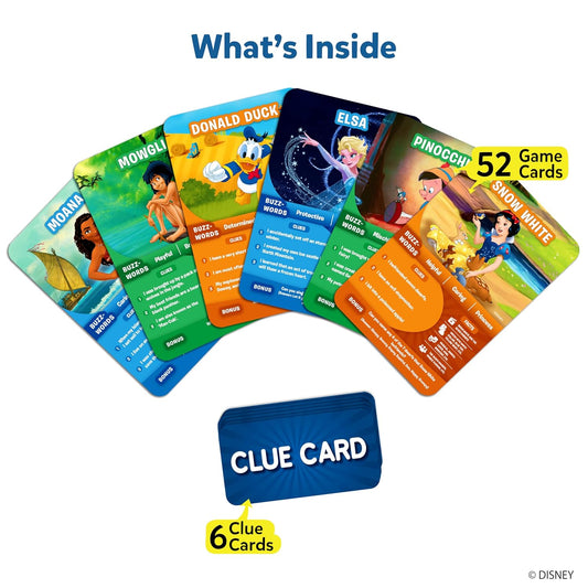 Skillmatics Guess in 10 Disney, Card Game for Girls, Boys, Kids, Teens, Adults, Who Love Cinderella, Mickey Mouse, Moana, Gifts for Ages 6-99 YRS