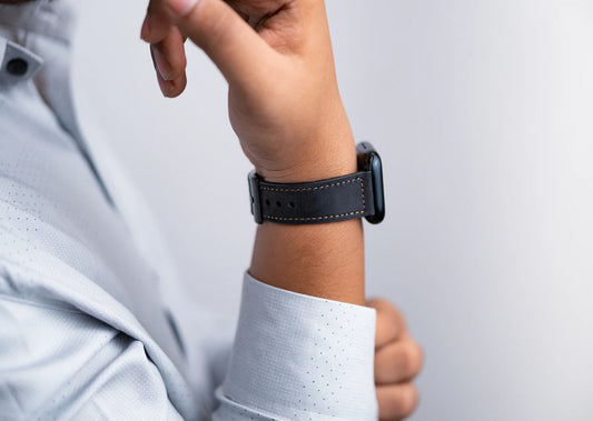 Simply Black| Leather Fusion | IWatch Straps