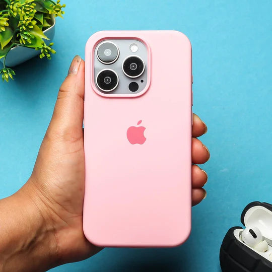 Silicon Back Cover | iPhone 16 Pro Max (Light Pink, Grip Case, Silicon, Pack of: 1)