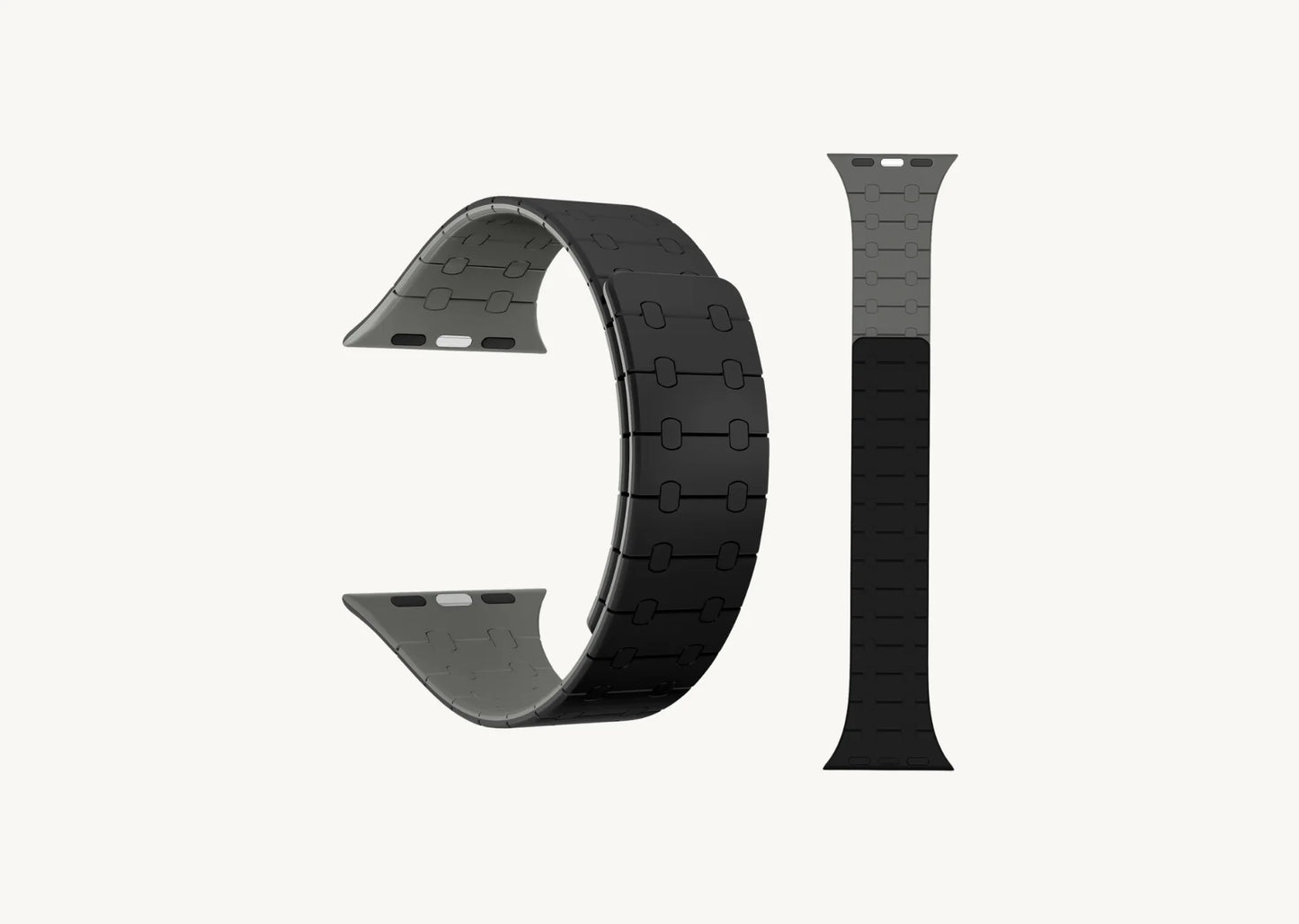 Black & Grey | Classic In Silicone | iWatch Straps