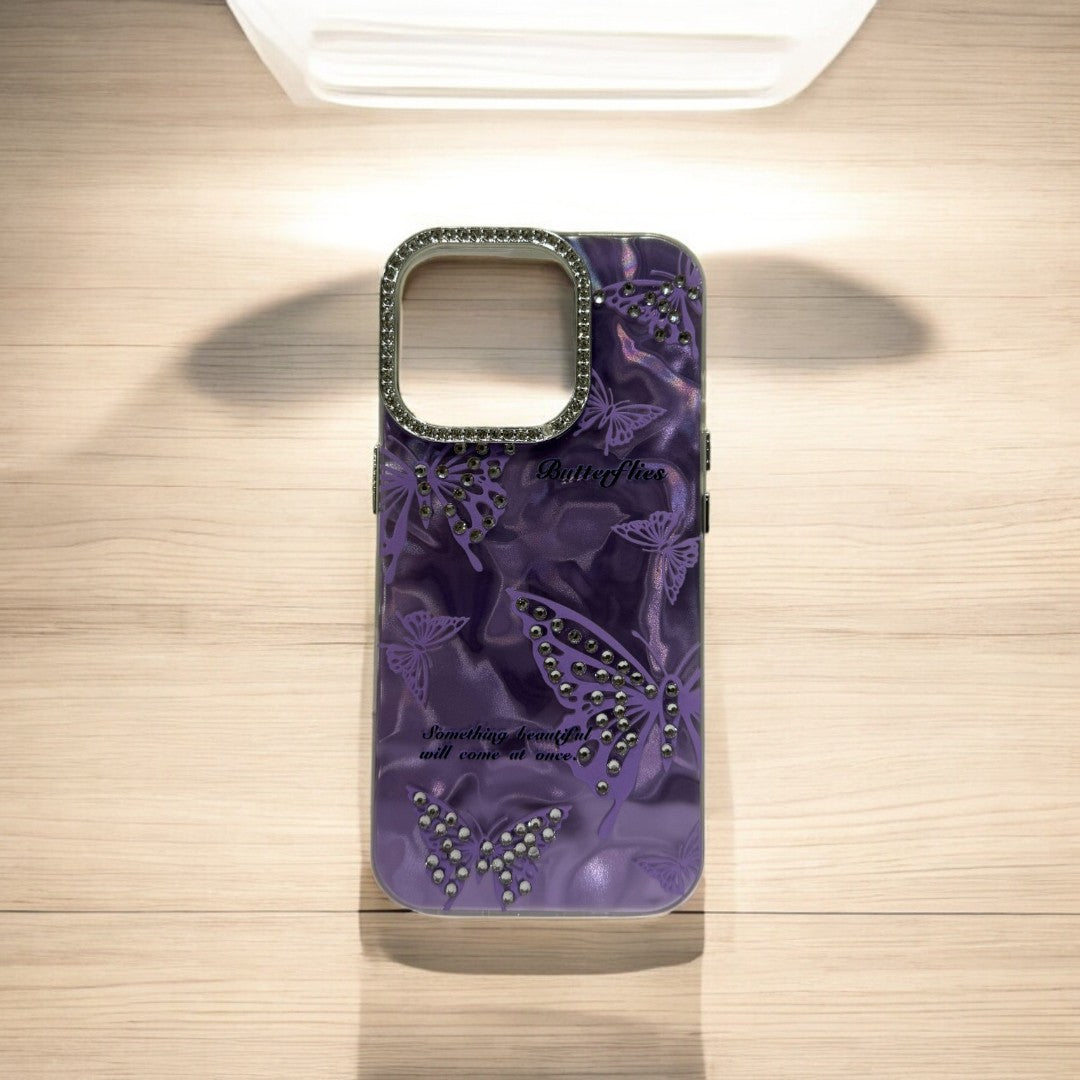 Glitter Case | iPhone 16 Pro (Butterfly Violet, Pack of: 1)