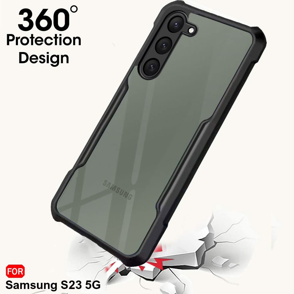 XUNDO S23 Case | Black, Camera Bump Protector, Pack of : 1