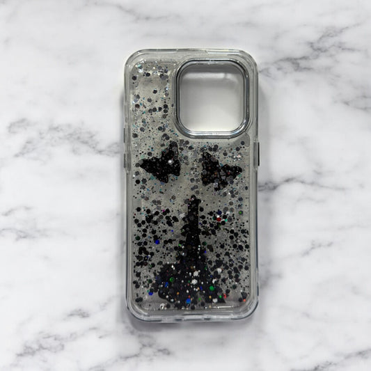 Glitter Case | iPhone 15 Pro (Paris Black & White, Pack of: 1)