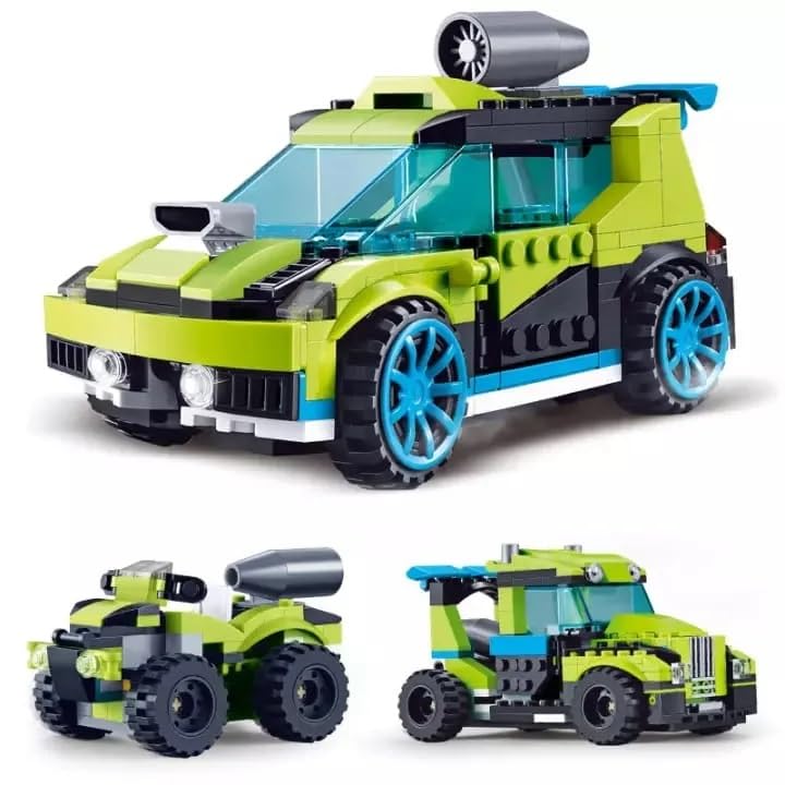 estie toys Construction BlocksToys,Construction Kit, STEM Learning Building Bricks Set, Birthday Gifts for Kids Children Girls Boys (30 in1 Rally Race Car), Set Of 1