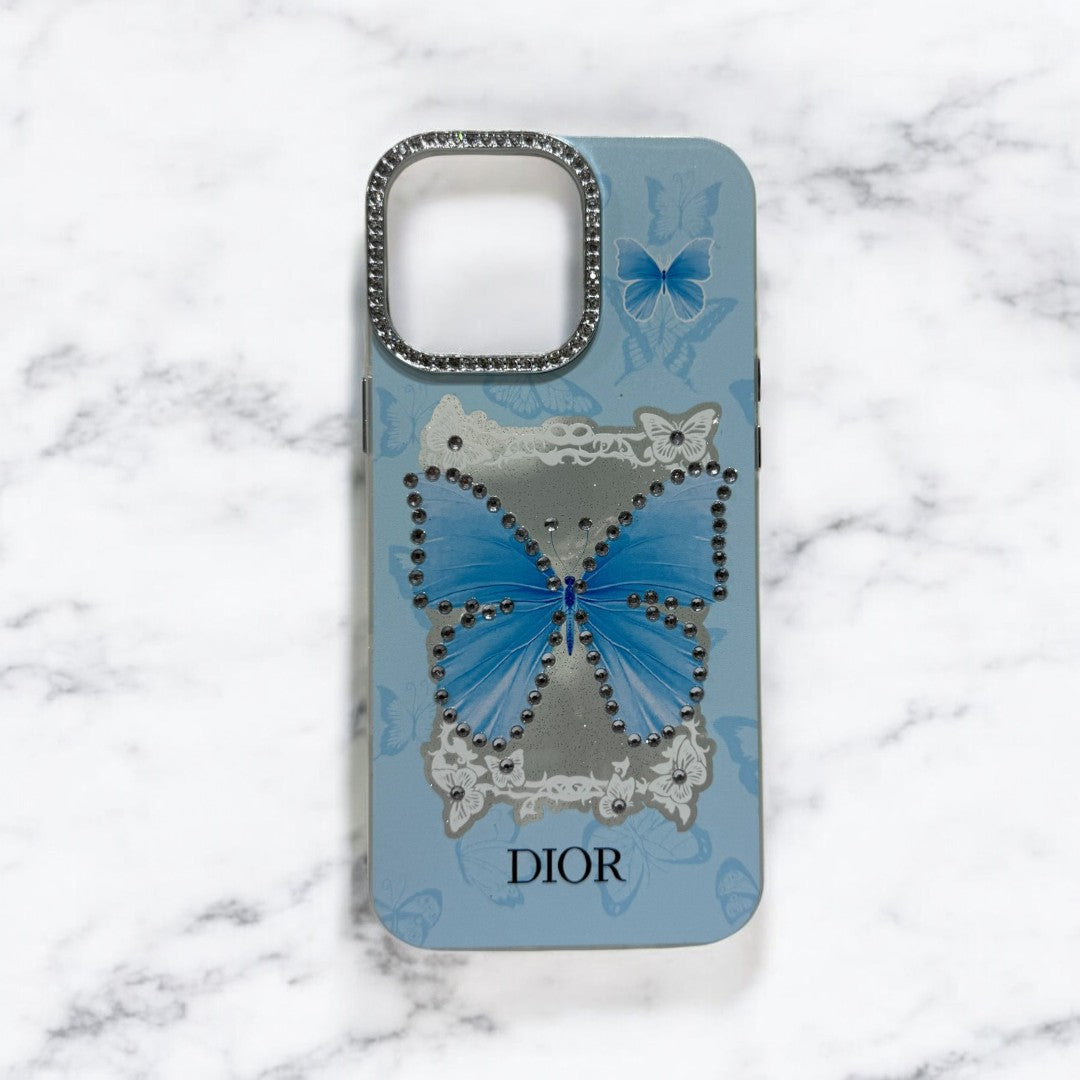 Glitter Case | iPhone 16 Pro Max (Butterfly Blue, Pack of: 1)