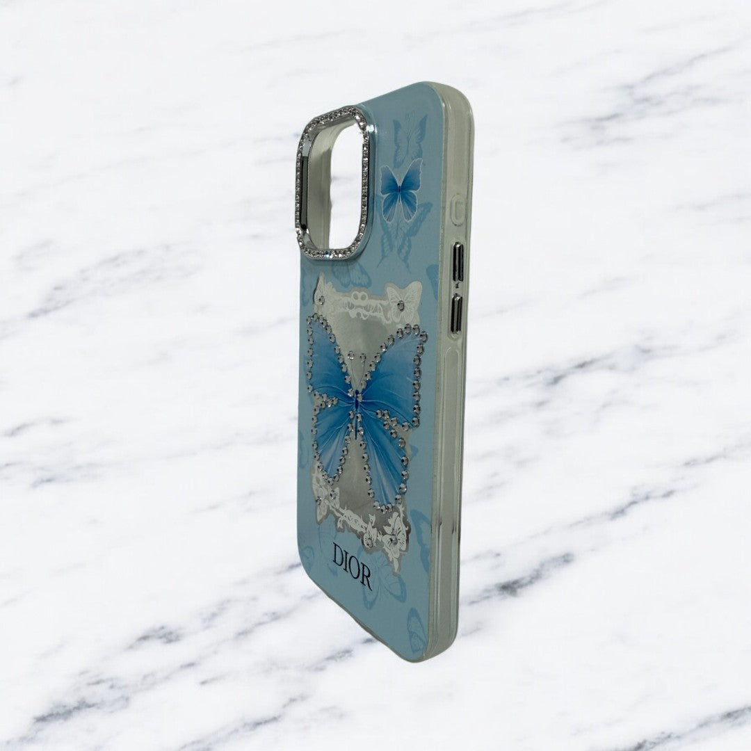 Glitter Case | iPhone 16 Pro Max (Butterfly Blue, Pack of: 1)