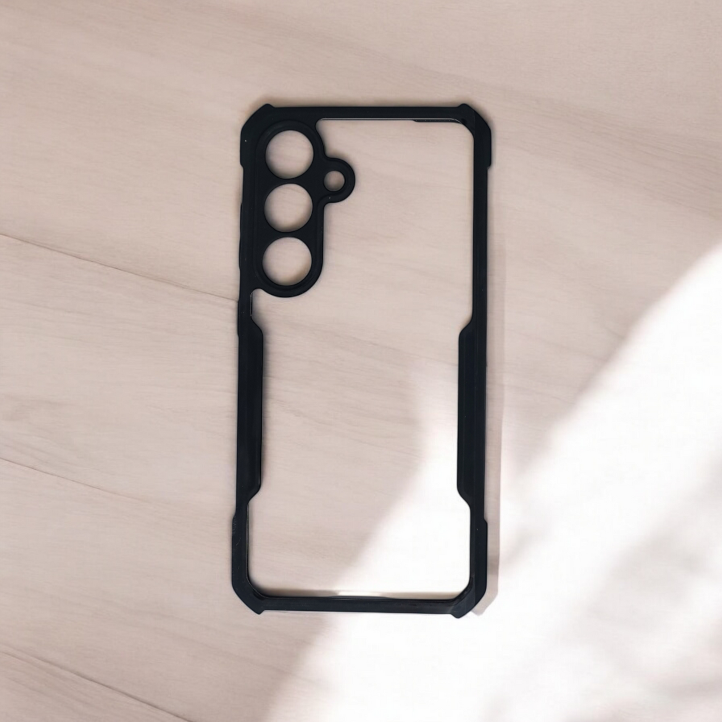 XUNDO S24 FE Case | Black, Camera Bump Protector, Pack of : 1