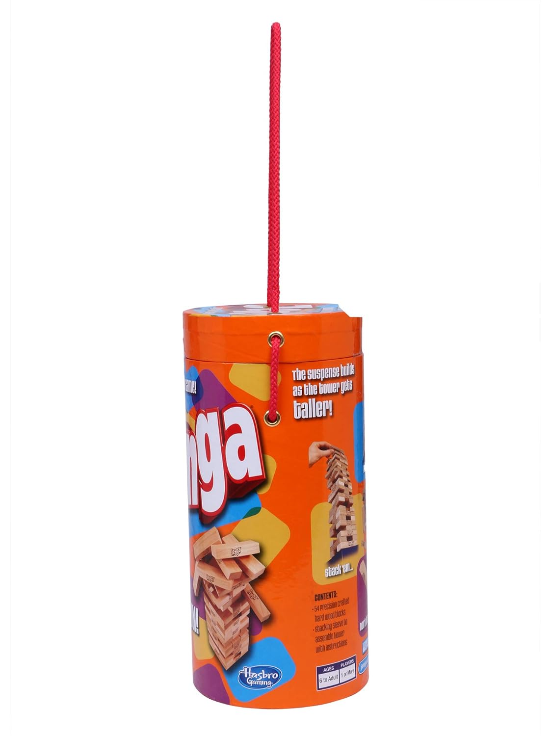 Hasbro Gaming | Jenga Game, Jenga Tube Pack, Original Hardwood Blocks Stacking Tower Game, Fun Family Game, Gift Toy for Kids Ages 6+, Birthday Gift for Boys & Girls