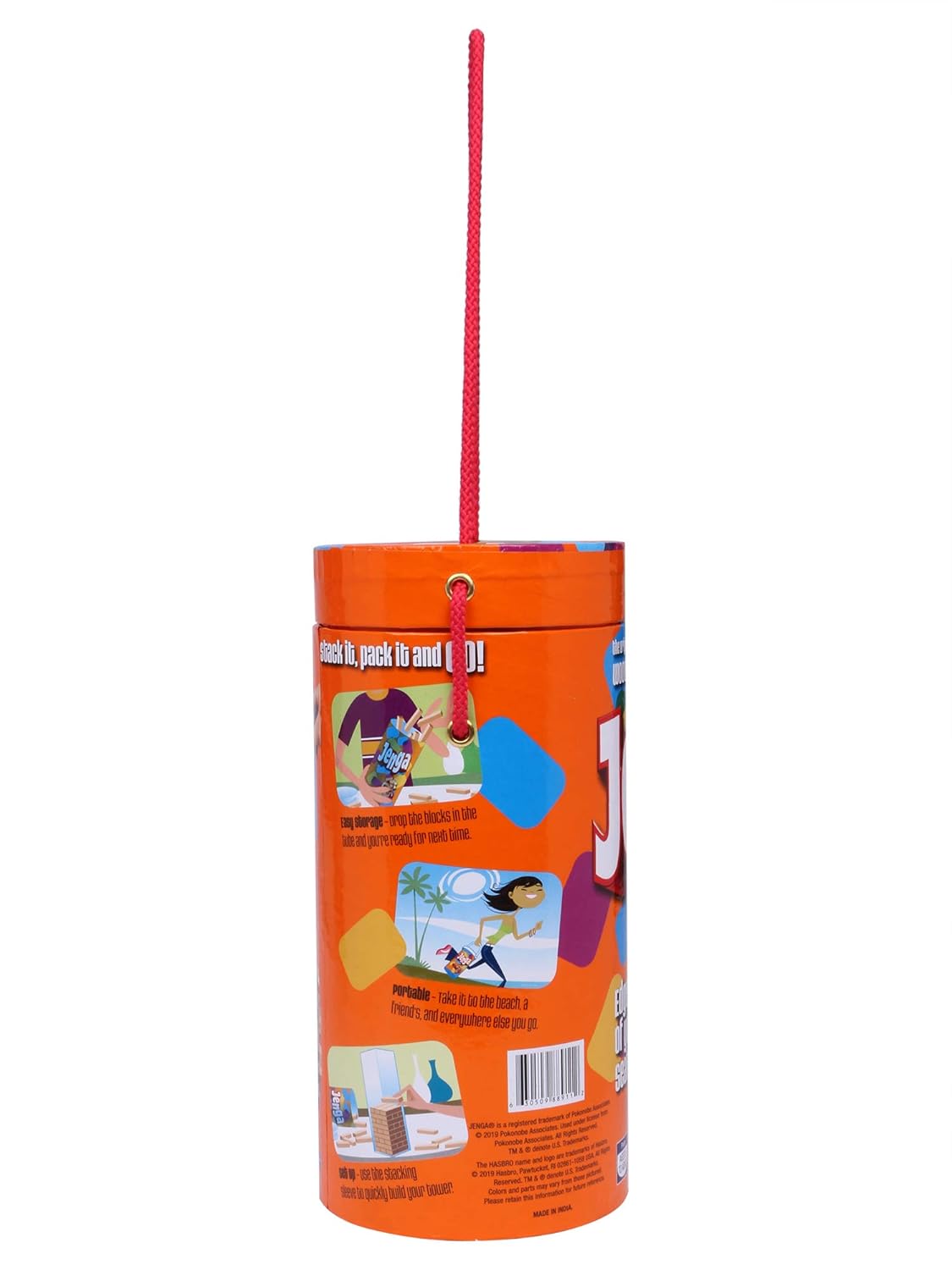 Hasbro Gaming | Jenga Game, Jenga Tube Pack, Original Hardwood Blocks Stacking Tower Game, Fun Family Game, Gift Toy for Kids Ages 6+, Birthday Gift for Boys & Girls