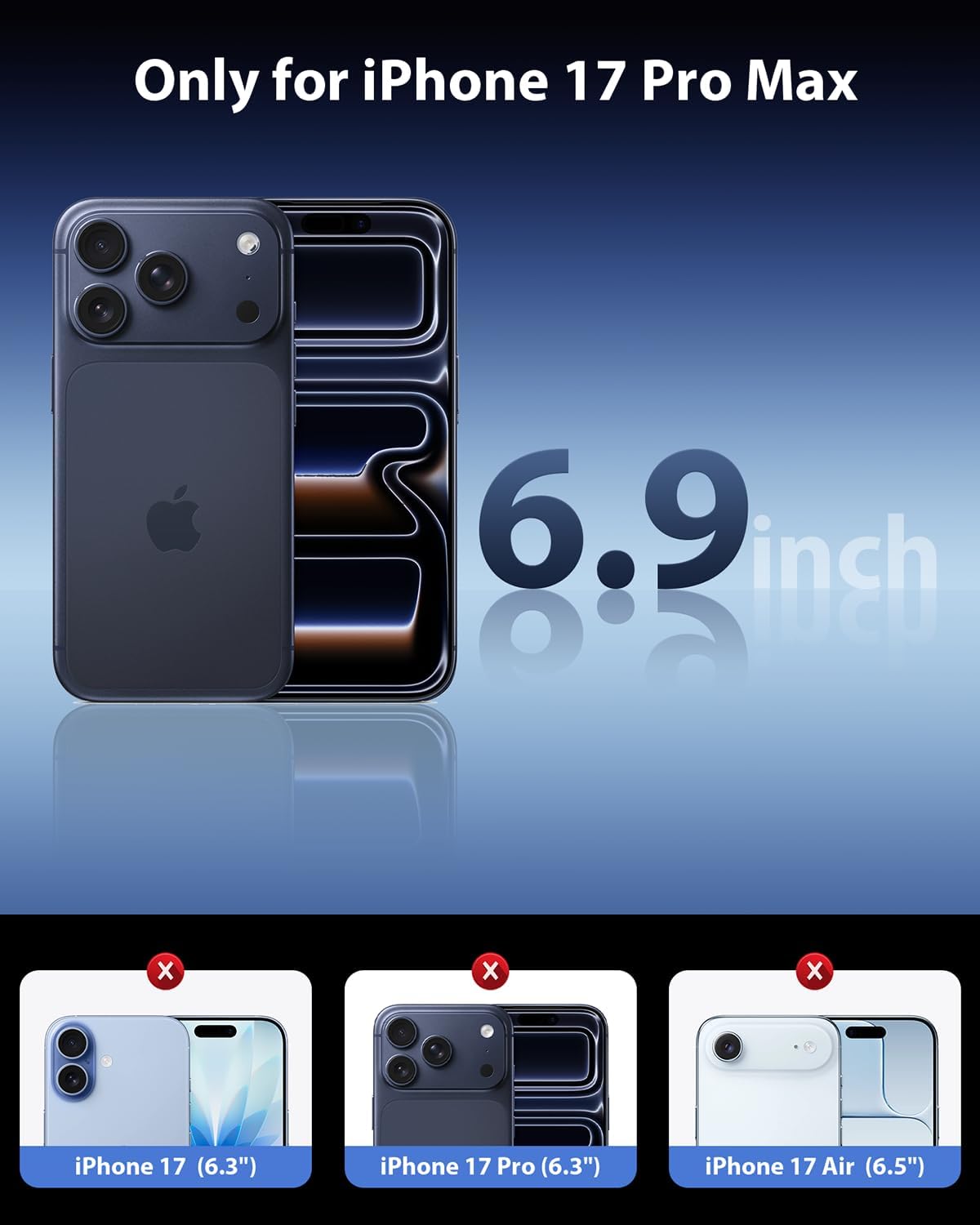 iPhone 17 PRO MAX | Premium Clear Case | Anti-Yellowing, Pack of: 1