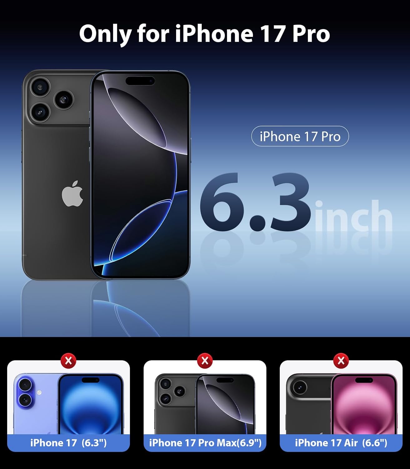 iPhone 17 PRO | Premium Clear Case | Anti-Yellowing, Pack of: 1
