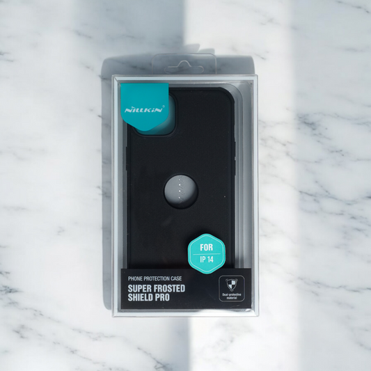 Nilkin iPhone 14 Case | Super Frosted Shield Pro | Black