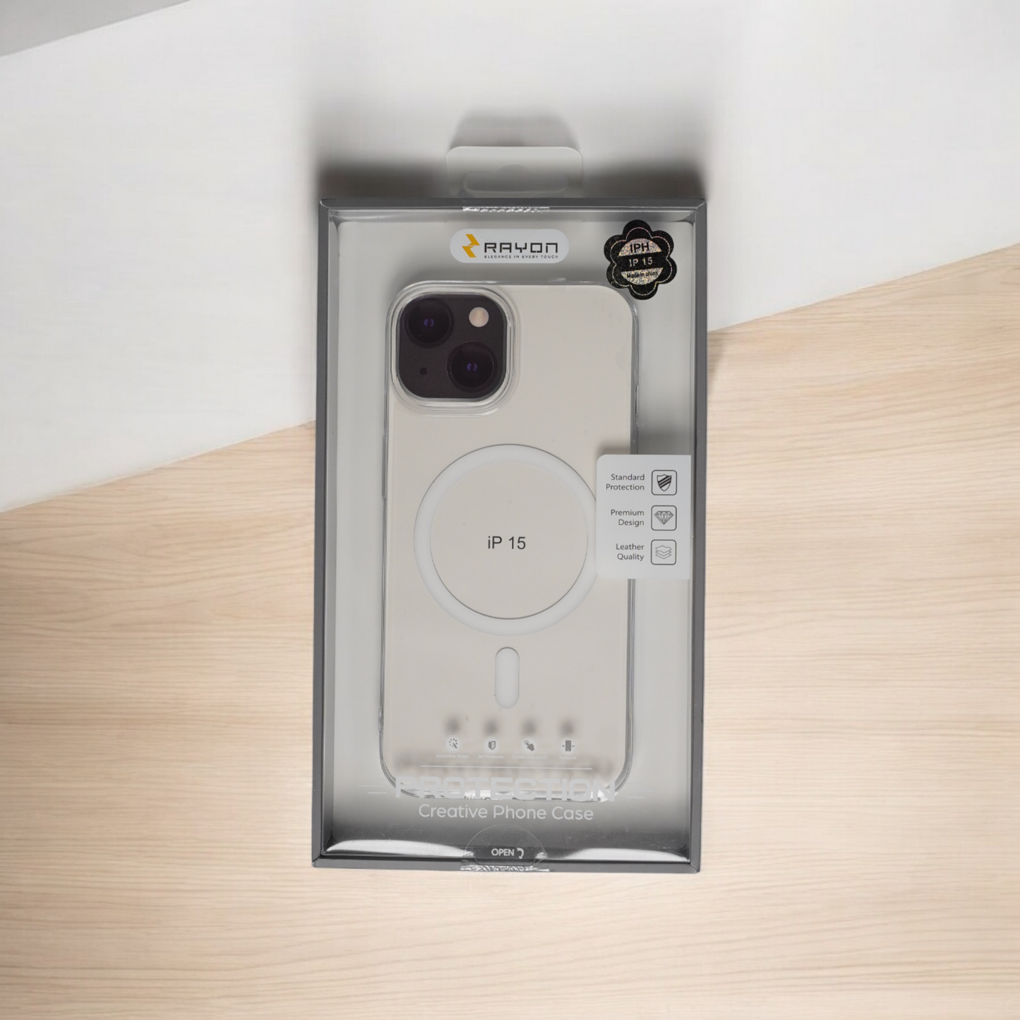 RAYON | Apple iPhone 15 Clear Case with MagSafe | Protection Case