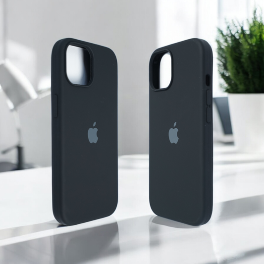 Silicon Back Cover | iPhone 15 (Black, Grip Case, Silicon, Pack of: 1)