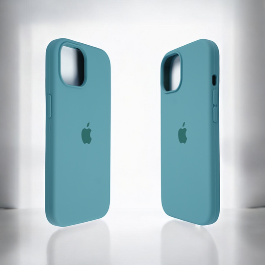 Silicon Back Cover | iPhone 15 (Light Blue, Grip Case, Silicon, Pack of: 1)