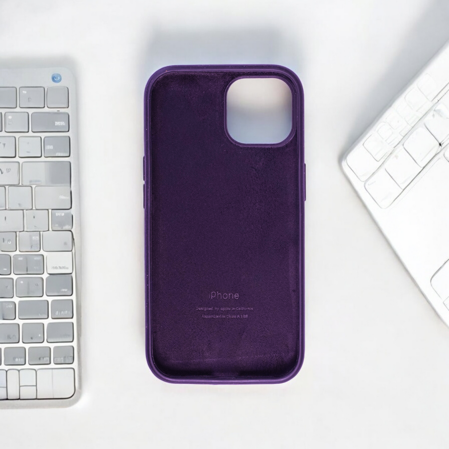 Silicon Back Cover | iPhone 15 (Violet, Grip Case, Silicon, Pack of: 1)