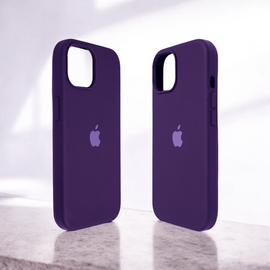 Silicon Back Cover | iPhone 15 (Violet, Grip Case, Silicon, Pack of: 1)