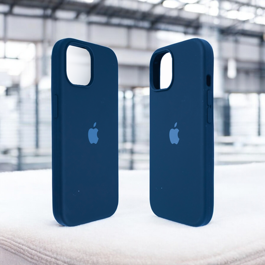 Silicon Back Cover | iPhone 15 (Dark Blue, Grip Case, Silicon, Pack of: 1)