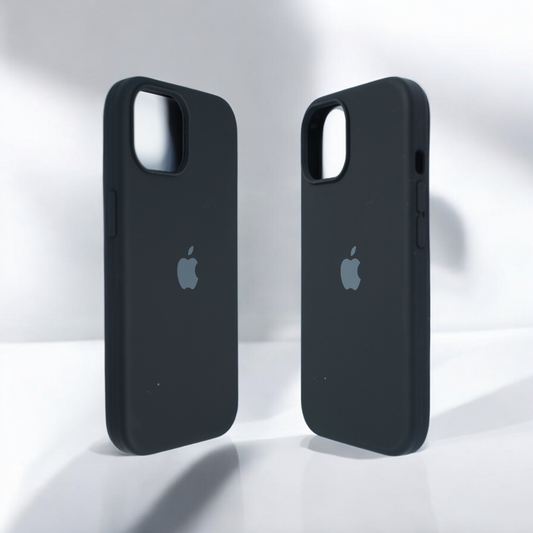 Silicon Back Cover | iPhone 15 Pro (Black, Grip Case, Silicon, Pack of: 1)