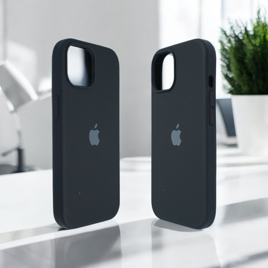 Silicon Back Cover | iPhone 15 Plus (Black, Grip Case, Silicon, Pack of: 1)
