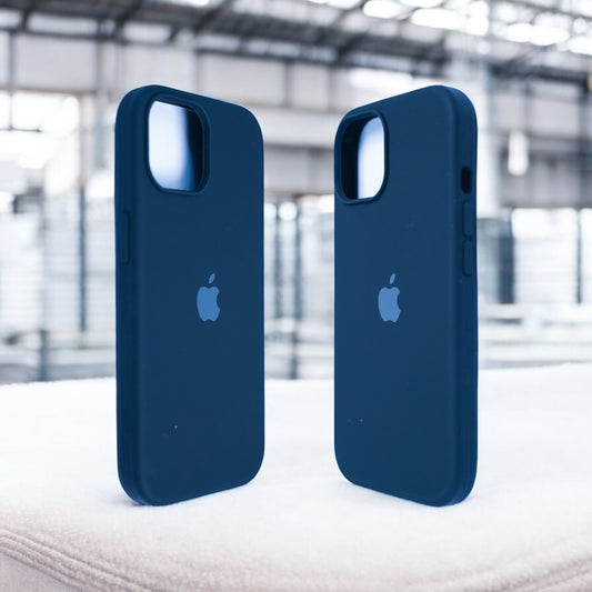 Silicon Back Cover | iPhone 15 Plus (Dark Blue, Grip Case, Silicon, Pack of: 1)