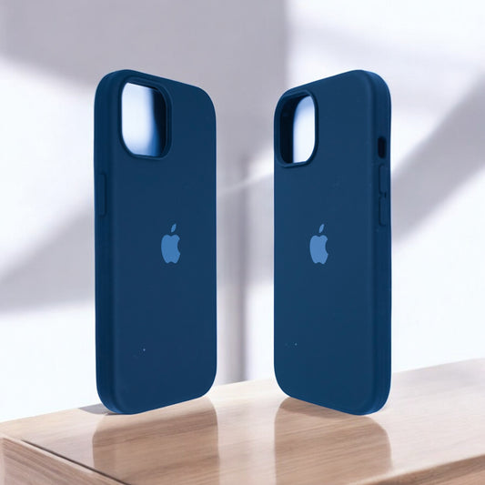 Silicon Back Cover | iPhone 14 (Dark Blue, Grip Case, Silicon, Pack of: 1)