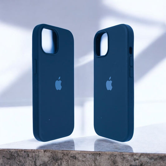 Silicon Back Cover | iPhone 15 Pro (Dark Blue, Grip Case, Silicon, Pack of: 1)