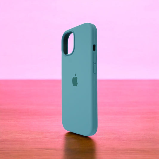 Silicon Back Cover | iPhone 14 (Light Blue, Grip Case, Silicon, Pack of: 1)
