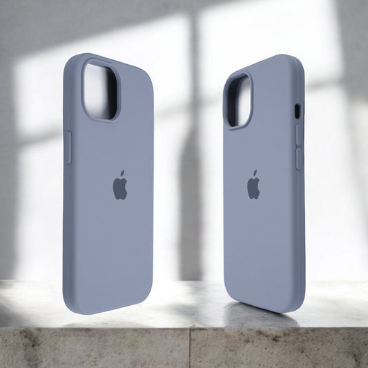 Silicon Back Cover | iPhone 16 Pro (Greyish Blue, Grip Case, Silicon, Pack of: 1)