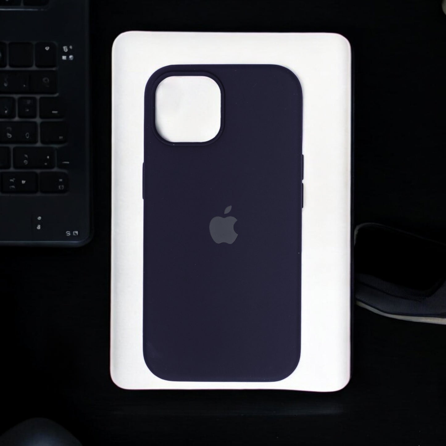 Silicon Back Cover | iPhone 14 (Dark Violet, Grip Case, Silicon, Pack of: 1)