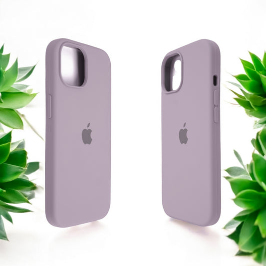 Silicon Back Cover | iPhone 15 Pro Max (Greyish Pink, Grip Case, Silicon, Pack of: 1)
