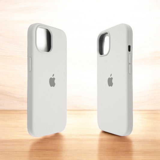 Silicon Back Cover | iPhone 15 Plus (Off White, Grip Case, Silicon, Pack of: 1)