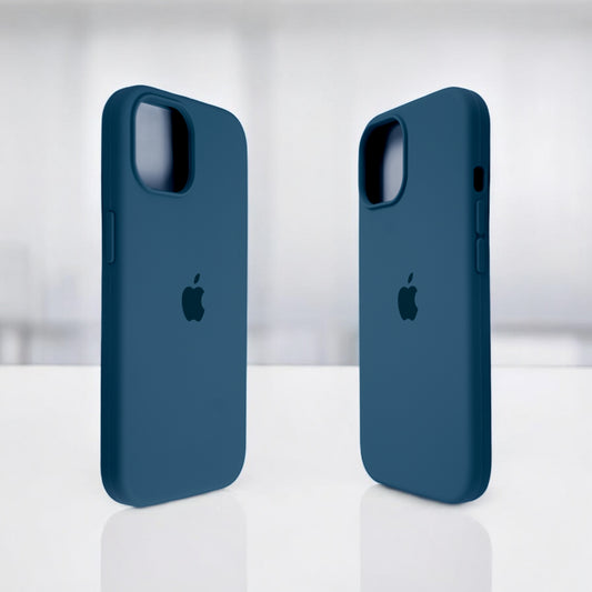Silicon Back Cover | iPhone 15 Pro (Dark Blue, Grip Case, Silicon, Pack of: 1)
