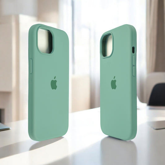 Silicon Back Cover | iPhone 15 Pro (Light Green, Grip Case, Silicon, Pack of: 1)