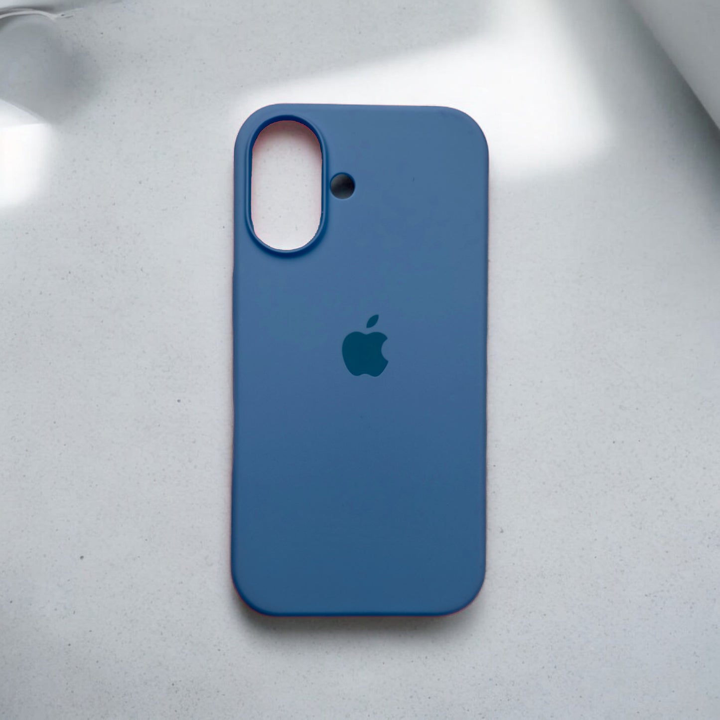 Silicon Back Cover | iPhone 16 Plus (Blue, Grip Case, Silicon, Pack of: 1)