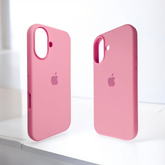 Silicon Back Cover | iPhone 16 (Pink, Grip Case, Silicon, Pack of: 1)