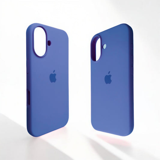 Silicon Back Cover | iPhone 16 (Dark Blue, Grip Case, Silicon, Pack of: 1)