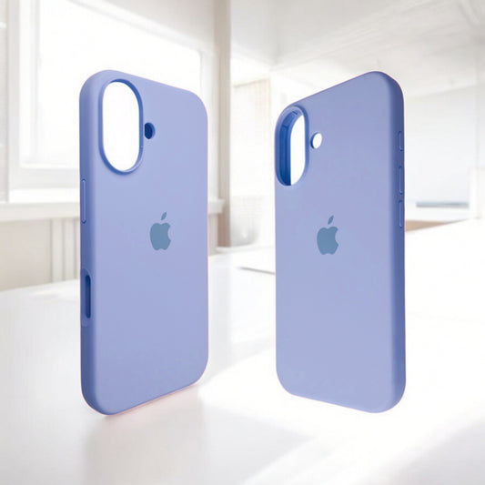 Silicon Back Cover | iPhone 16 (Light Blue, Grip Case, Silicon, Pack of: 1)