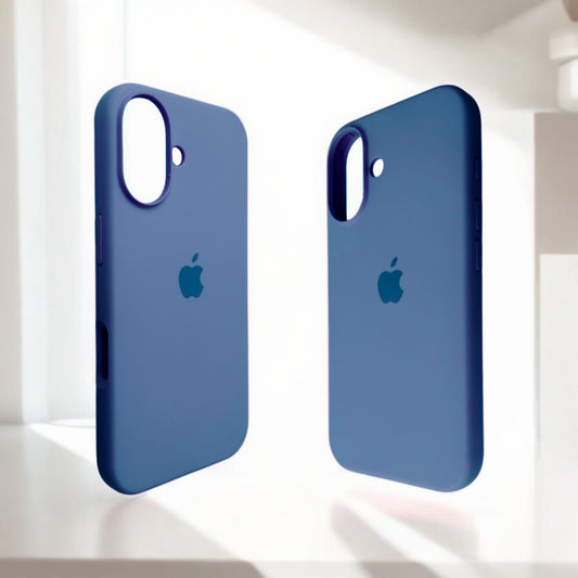 Silicon Back Cover | iPhone 16 Plus (Blue, Grip Case, Silicon, Pack of: 1)