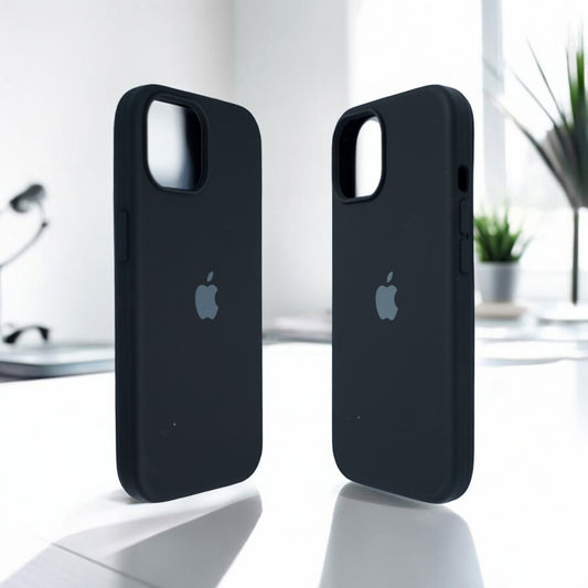Silicon Back Cover | iPhone 14 Pro (Black Grip Case, Silicon, Pack of: 1)