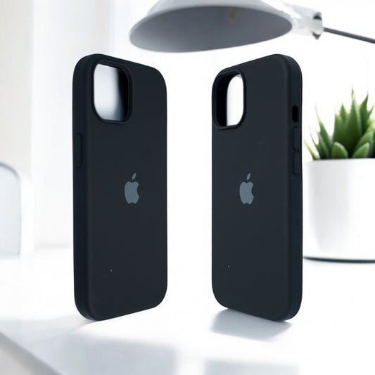 Silicon Back Cover | iPhone 14 Pro Max (Black Grip Case, Silicon, Pack of: 1)