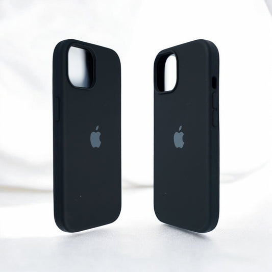 Silicon Back Cover | iPhone 15 Pro Max (Black, Grip Case, Silicon, Pack of: 1)