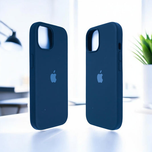 Silicon Back Cover | iPhone 13 Pro Max (Dark Blue Grip Case, Silicon, Pack of: 1)