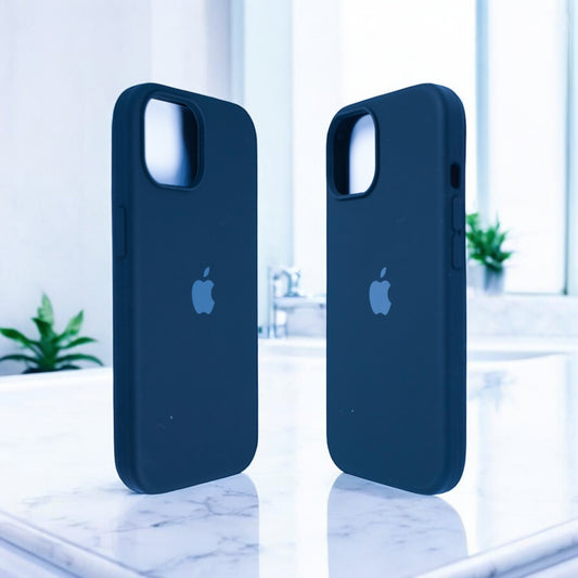 Silicon Back Cover | iPhone 14 Pro (Dark Blue Grip Case, Silicon, Pack of: 1)