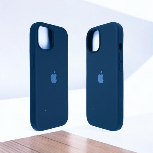 Silicon Back Cover | iPhone 14 Pro Max (Dark Blue Grip Case, Silicon, Pack of: 1)