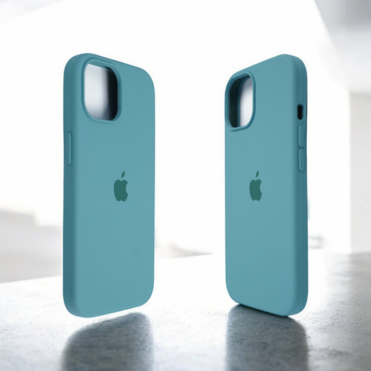 Silicon Back Cover | iPhone 15 Plus (Light Blue, Grip Case, Silicon, Pack of: 1)