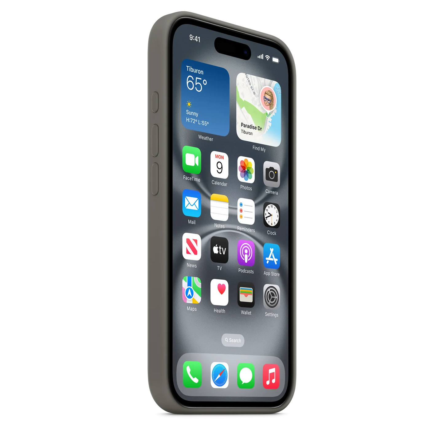 Silicon Back Cover | iPhone 16 (Grey, Grip Case, Silicon, Pack of: 1)