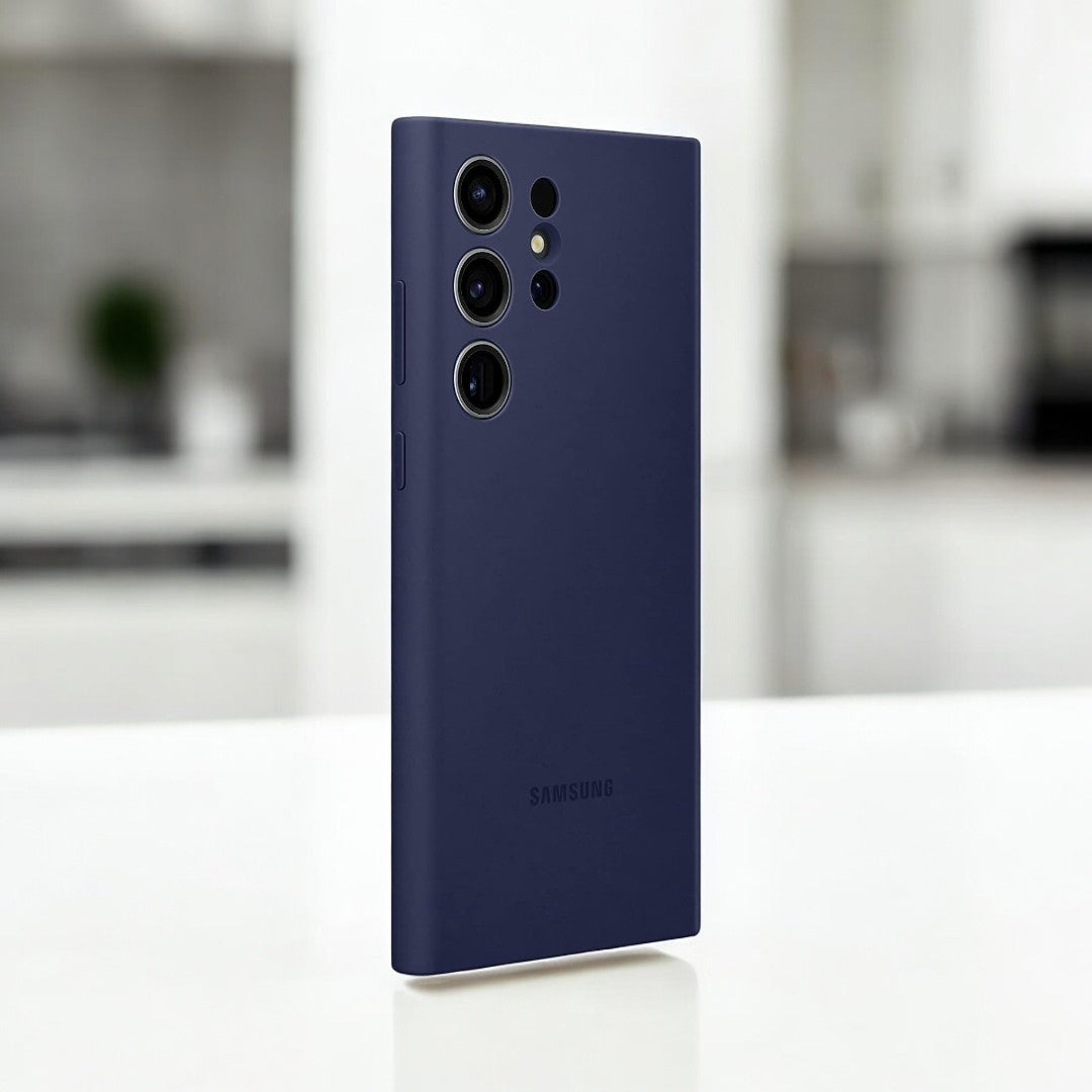 Silicon Back Cover | Samsung S24 Ultra (Dark Blue, Grip Case, OG Silicon, Pack of: 1)